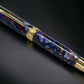 Whimsical Black, One of a Kind Gold “SKYE”, Handmade Custom Acrylic Rollerball Pen. Artisan Rare & Unique, Completely Handcrafted  in Co, USA - HighlanderPen