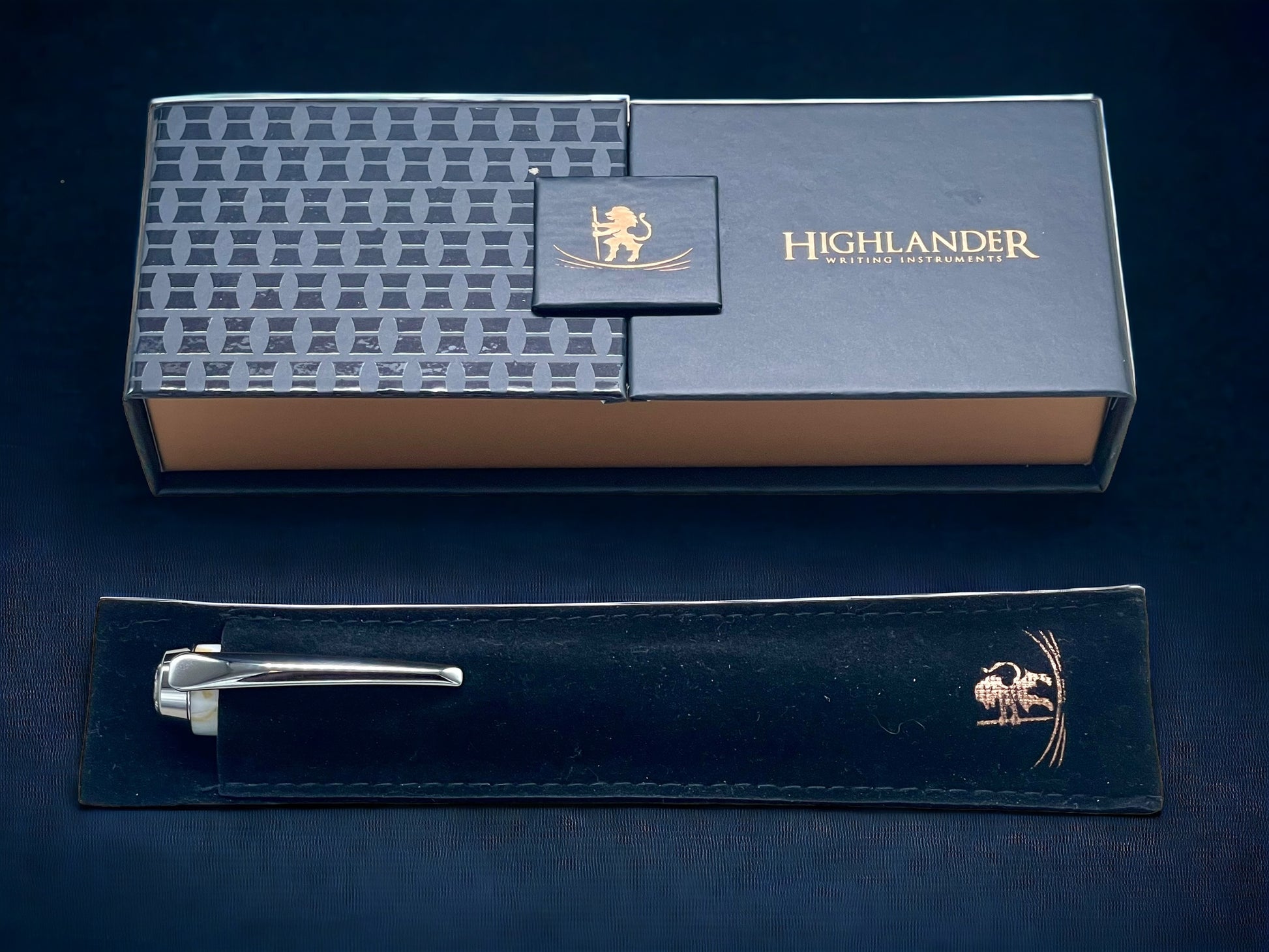 “Gold Marble”, One of a Kind, Handmade Custom Black Titanium Rollerball Pen. Artisan Rare & Unique, Completely Handcrafted in Colorado, USA. - HighlanderPen