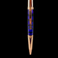 Rose Gold "Grape Zebra" Handmade Glasgow Ballpoint Pen. One of a Kind, Handcrafted by Highlander Pen in CO. Box, Ink, & Sleeve Included. [ML-BP-1205-04]