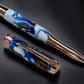 “Copper Waterfall” Rose Gold Acrylic Rollerball Pen, Artisan Handcrafted Writing Instrument. Handmade Custom in Colorado. One of a Kind. - HighlanderPen