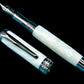 Elegant “Pearly Opal” Black Titanium Acrylic Fountain Pen, Artisan Handcrafted Writing Instrument. Converter, Ink, Sleeve & Box Included. - HighlanderPen