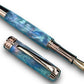 Elegant “Black Opal” Rose Gold Acrylic Fountain Pen, One of a Kind, Handmade in Colorado. Ink, Converter, Pen Sleeve & Box Included. - HighlanderPen