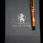 Exotic Thuya Burl Wood Handcrafted Black Titanium Rollerball Pen by Highlander