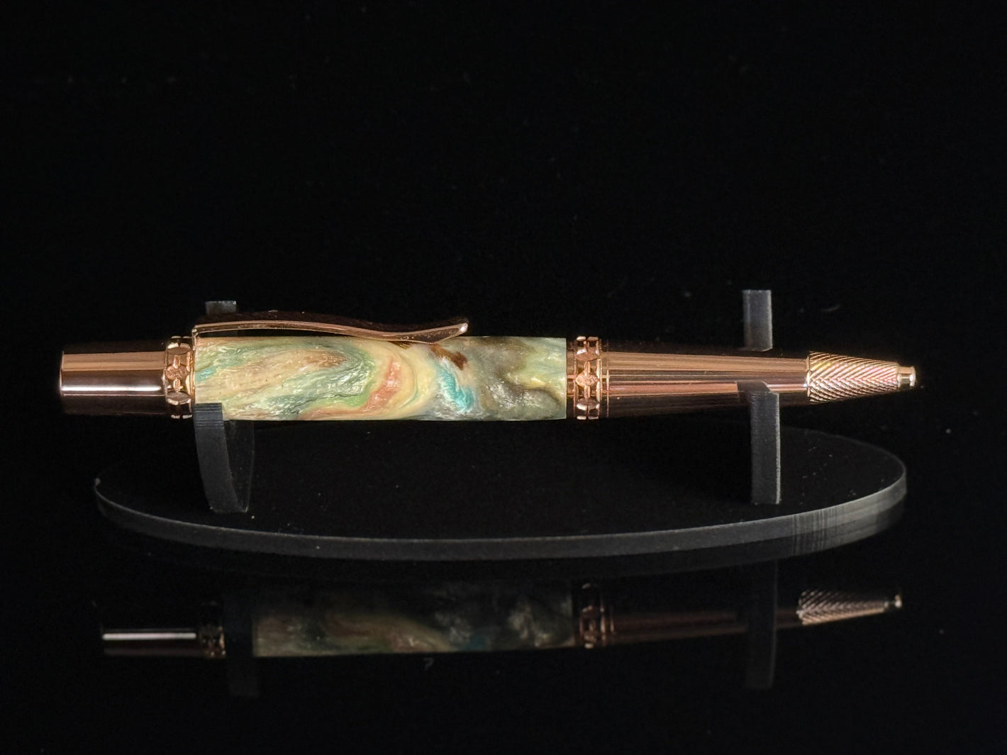 Desert Bloom | Red Gold Ballpoint Pen | Handmade by Highlander