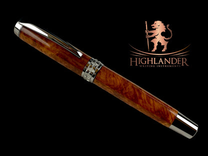 “Exotic Red Coolabah” Handmade Rollerball Pen. One of a Kind, Handcrafted In Lone Tree, Colorado.  Ink, Box & Sleeve Included. [ML-RB-1229-01]