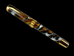 Handcrafted "Caramel Latte" Gold Fountain Pen [ML-FP-0205-01]