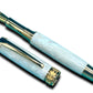 Elegant “Pearly Opal” Handcrafted Luxury Gold Fountain Pen, One of a Kind, Handmade in Colorado. Ink, Converter, Sleeve, & Box Included. - HighlanderPen