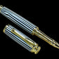 “Striking Stripes” Handmade Luxury Gold Rollerball Pen By Highlander Writing Instruments - HighlanderPen