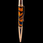 Rose Gold "Tangerine Zebra" Handmade Glasgow Ballpoint Pen. One of a Kind, Handcrafted by Highlander Pen in CO. Box, Ink, & Sleeve Included. [ML-BP-1209-01]