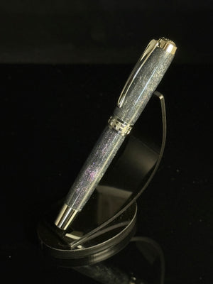 Handmade “Galactic Purple” Black Titanium Rollerball Pen - The Perfect Gift