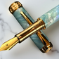 Elegant “Sapphire Opal” Red Gold Fountain Pen - Perfect Luxury Gift