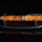 Exotic Thuya Burl Wood Handcrafted Black Titanium Rollerball Pen by Highlander
