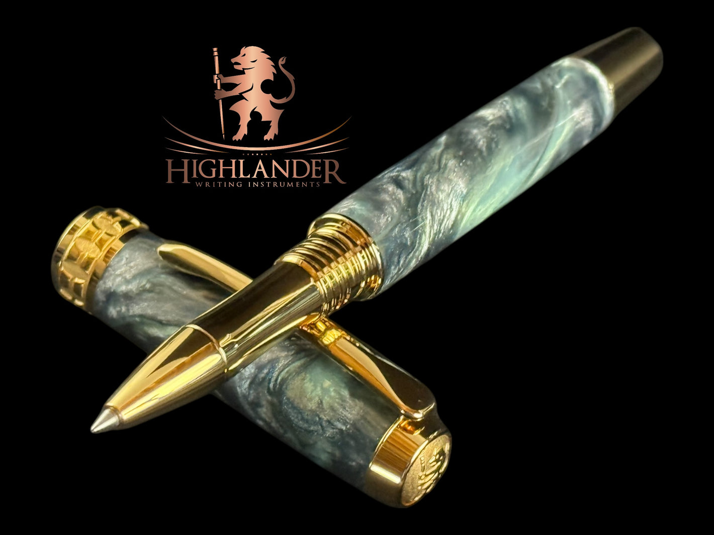 Handcrafted “Atlas” | Gold Rollerball by Highlander - A Lasting Gift