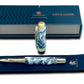 Timeless “Imperial Black” Handcrafted Gold Rollerball Pen, One of a Kind, Handmade in Colorado. Ink, Velvet Sleeve, and Pen Box Included. - HighlanderPen