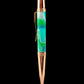 Rose Gold "St. Croix" Handmade Glasgow Ballpoint Pen. One of a Kind, Handcrafted by Highlander Pen in CO. Box, Ink, & Sleeve Included. [ML-BP-1202-03]