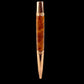 Red Gold Exotic Red Coolabah Wood Handmade Glasgow Ballpoint Pen. One of a Kind, Handcrafted by Highlander Pen. Box, Ink, & Sleeve Included. [ML-BP-1229-01]