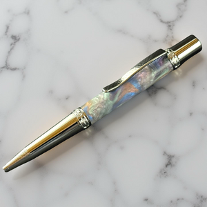 Mystic Opal | Polished Chrome Glasgow Ballpoint Pen |  The Perfect Gift for Writers