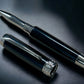 Exotic Gaboon Ebony, One of a Kind, Handmade Custom Black Titanium Rollerball Pen. Artisan Rare & Unique, Handcrafted in CO. - HighlanderPen