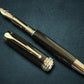 Highlander “Signature Black Onyx” | Black Titanium Fountain Pen | Handcrafted Black Resin