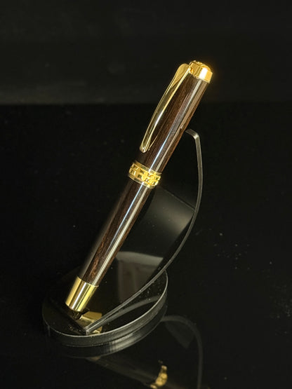 East Indian Rosewood | Gold Rollerball Pen | Handcrafted by Highlander