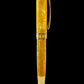 Gold “Mayan Gold” Handmade Acrylic Rollerball Pen, One of a Kind, Handcrafted in CO. Ink, Velvet Sleeve, and Pen Box Included, By Highlander Pen. [ML-RB-1201-02]