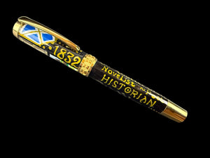 Hand Painted “Sir Walter Scott” Highlander Gold Fountain Pen