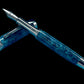 Elegant "Galactic Teal" Handcrafted Black Titanium Fountain Pen. One of a Kind. Handmade in Colorado. Ink, Converter, Sleeve & Box Included. - HighlanderPen