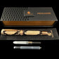 Authentic Reticualted Python Highlander Red Gold Fountain Pen