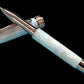 Elegant “Pearly Opal” Rose Gold Acrylic Rollerball Pen, Artisan Handcrafted Writing Instrument. One of a Kind, with Box, Felt Sleeve, & Ink. - HighlanderPen