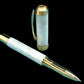 Elegant “Pearly Opal” Acrylic Handcrafted Gold Rollerball Pen, One of a Kind, Handmade in Colorado. Ink, Velvet Sleeve, & Pen Box Included. - HighlanderPen