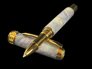 Handcrafted “Mystic Opal” | Gold Rollerball Pen | By Highlander | The Perfect Gift