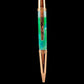 Rose Gold "St. Croix" Handmade Glasgow Ballpoint Pen. One of a Kind, Handcrafted by Highlander Pen in CO. Box, Ink, & Sleeve Included. [ML-BP-1202-03]