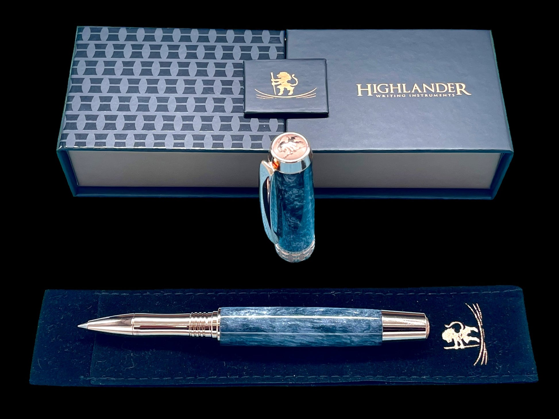 Elegant “Galactic Purple”, Rose Gold Acrylic Rollerball Pen, Artisan Handcrafted Writing Instrument. Handmade Custom in CO. One of a Kind. - HighlanderPen