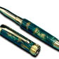 Timeless “British Racing Green” Handcrafted Gold Rollerball Pen, One of a Kind, Handmade in Colorado. Ink, Velvet Sleeve, & Pen Box Included - HighlanderPen