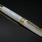 “Pearly Opal” One of a Kind, Handmade Custom Gold Acrylic Fountain Pen. Artisan Rare & Unique, Completely Handcrafted  in Colorado, USA - HighlanderPen