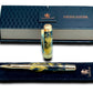 Elegant “Gold Swirl” Handcrafted Gold Rollerball Pen, One of a Kind, Handmade in Colorado. Ink, Velvet Sleeve, and Pen Box Included. - HighlanderPen