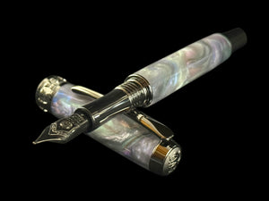 Mystic Opal 2 | Black Titanium Fountain Pen | Handcrafted by Highlander