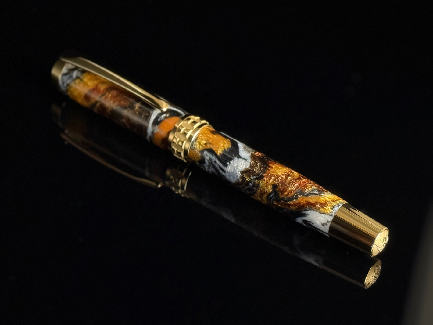 Caramel Latte | Gold Rollerball Pen | Highlander Collection