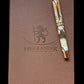 “Champagne Marble” Red Gold Rollerball Pen