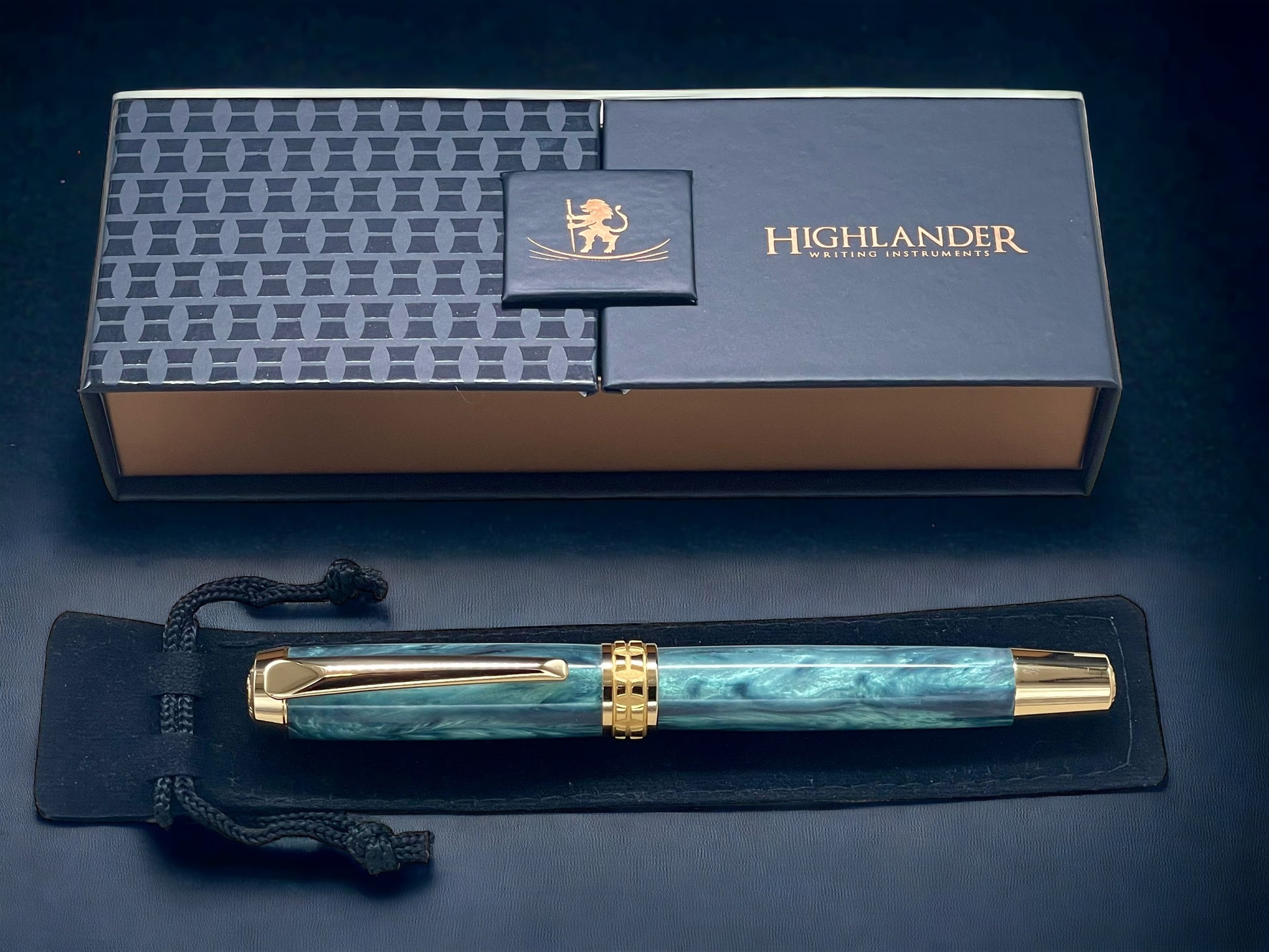 Iridescent Green, One of a Kind Gold, Handmade Custom Acrylic Rollerball Pen. Artisan Rare & Unique, Completely Handcrafted  in Co, USA - HighlanderPen