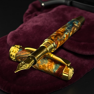 Dragon Skin | Gold Fountain Pen | Handcrafted in Colorado by Highlander