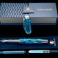 Elegant "Deep Teal" Handcrafted Black Titanium Fountain Pen. One of a Kind. Handmade in Colorado. Ink, Converter, Sleeve & Box Included. - HighlanderPen