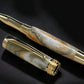 “Peach Swirl”, One of a Kind Gold SKYE, Handmade Custom Acrylic Rollerball Pen. Artisan Rare & Unique, Completely Handcrafted  in Co, USA - HighlanderPen