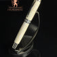 Pearly Opal | Black Titanium Fountain Pen | Handcrafted by Highlander