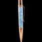 Rose Gold "Stratus" Handmade Glasgow Ballpoint Pen. One of a Kind, Handcrafted by Highlander Pen in CO. Box, Ink, & Sleeve Included. [ML-BP-1210-02]