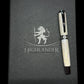 Pearly Opal | Black Titanium Fountain Pen | Handcrafted by Highlander