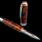 Exotic Thuya Burl Wood~Highlander Rose Gold Rollerball Pen, Artisan Handcrafted Writing Instrument. One of a Kind, with Box, Sleeve, & Ink. (ML-RB-0926-01) - HighlanderPen