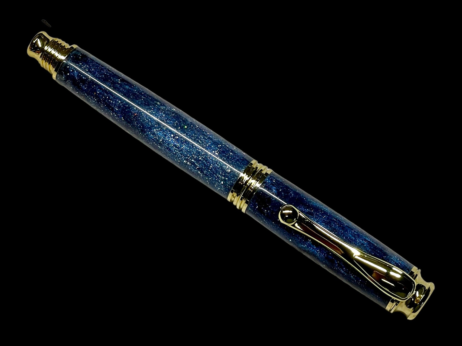 New Elegant Night Sky, Handmade Luxury Gold Rollerball Pen By Highlander Writing Instruments - HighlanderPen