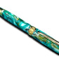 Elegant “Teal Swirl” Handcrafted Gold Rollerball Pen, One of a Kind, Handmade in Colorado. Ink, Velvet Sleeve, and Pen Box Included. - HighlanderPen