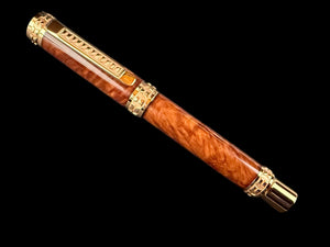 Exotic Red Mallee Wood Red Gold Fountain Pen